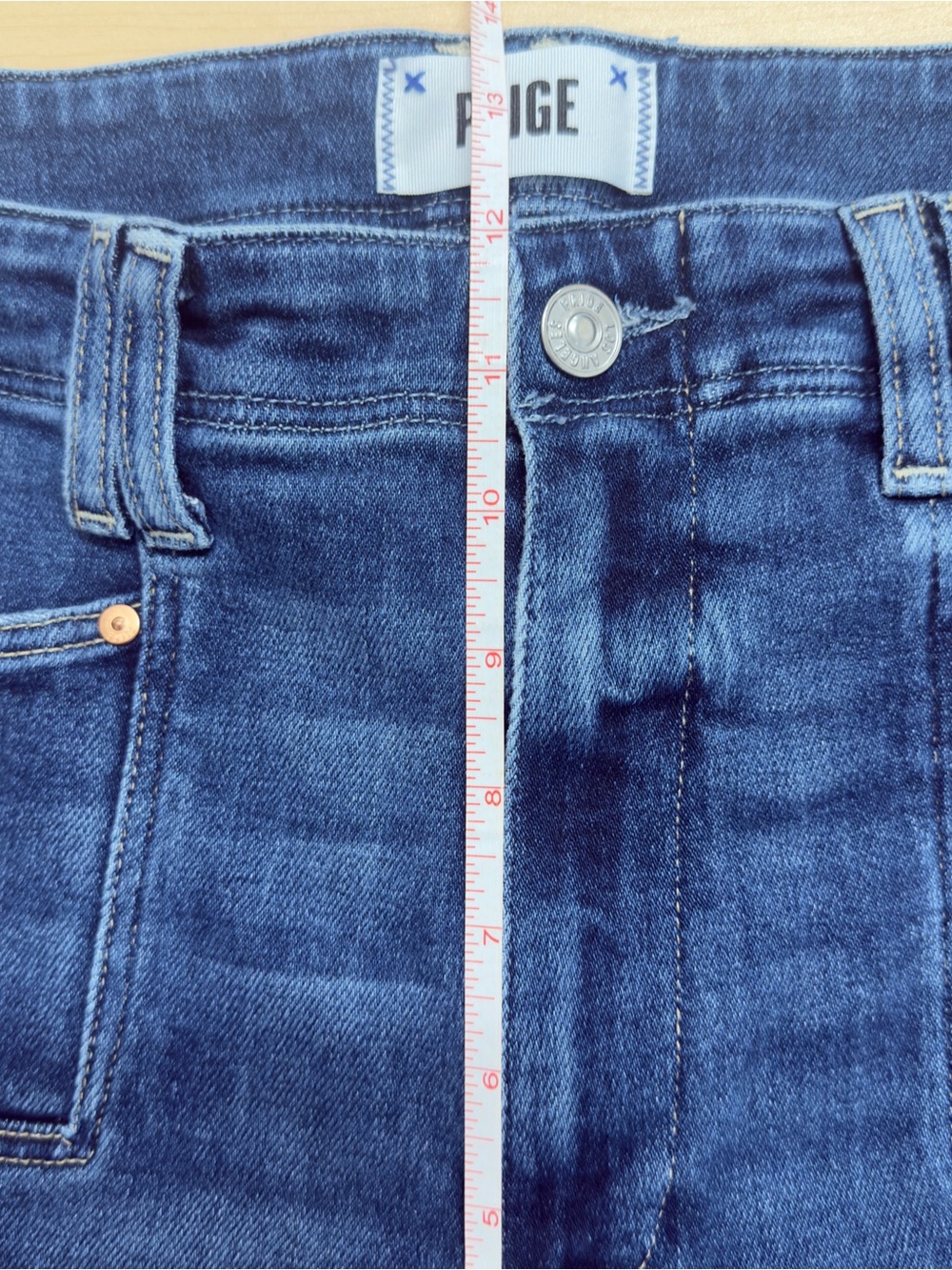 PAIGE Anessa "Sunnie Distressed" High-Rise Wide Leg Crop Jeans Raw Hem Size 32 - Picture 14 of 15